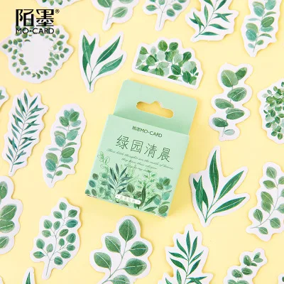 Hot Sale Practical Falling Leaves Stationery Sticker Paper Decoration Scrapbooking Sticker Kawaii Stationery Gift Material Escol - Цвет: g