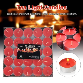 

50pcs Yoga Smokeless Portable Sleeping Travel Aromatherapy 3.5 To 4 Hr Burn Time Party Office Butter Lamps Tea Light Candles