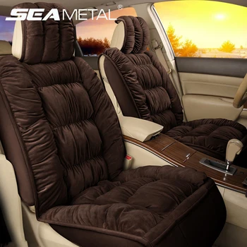 

Car Seat Cover Set Warm Plush Automobiles Seat Covers Protector Mat Universal Auto Chait Cover Cushion For Vehicle Home Office