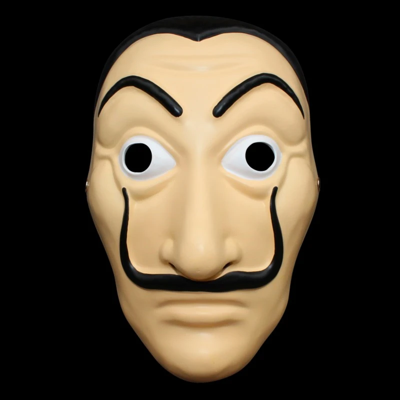 La Casa De Papel Money Heist Cosplay Mask Dali Masks Halloween Party Pvc Half Face Mask Prop Boys Costume Accessories Aliexpress