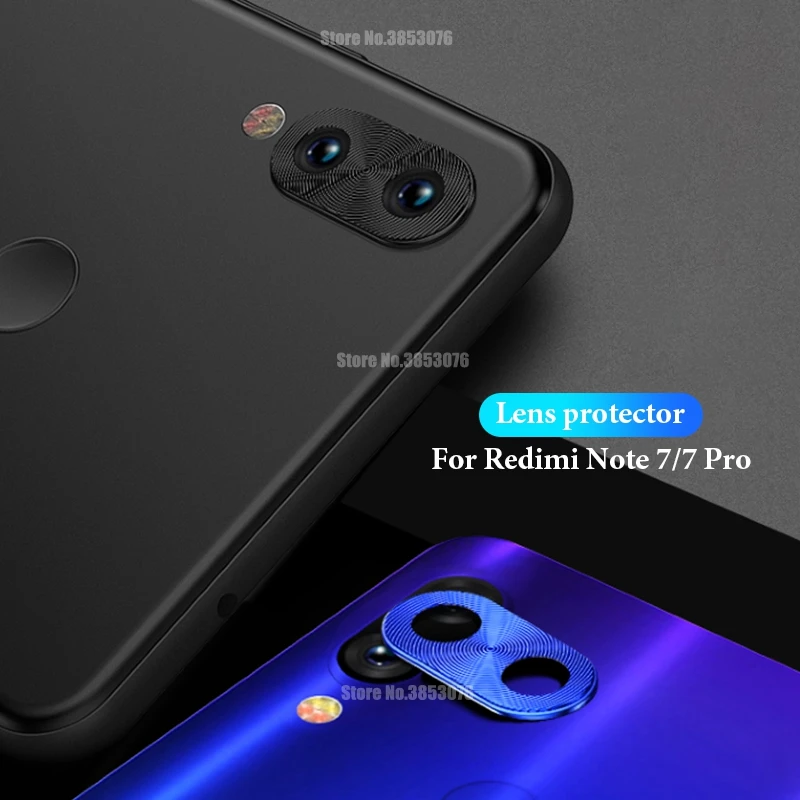 Защита объектива камеры для Xiaomi Redmi Note 7 Pro Защита камеры кольцо Крышка для Redmi Note 7Pro защитное металлическое кольцо