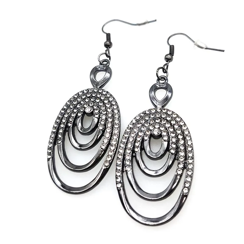 Earrings Women Big Rhinestones Rhinestone Big Dangle Earring