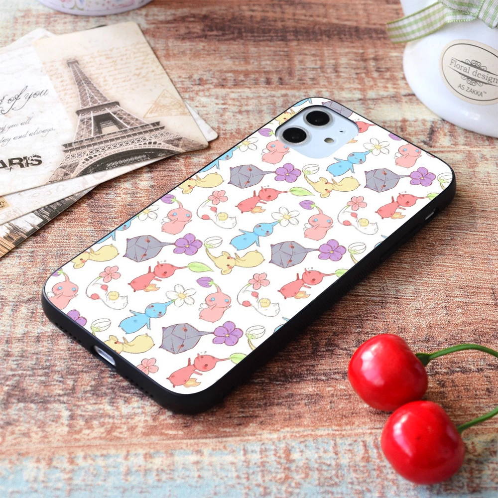 iphone 6 cardholder cases For iPhone Pikmin pattern Soft TPU Border Apple iPhone Case iphone 8 leather case