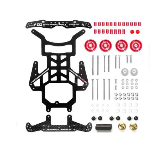 Супер XX/SX/SXX EVO.1 шасси 94780 Обновление части набор FRP из углеродного волокна шасси роликовый комплект для Tamiya мини 4WD гоночная модель автомобиля - Цвет: red