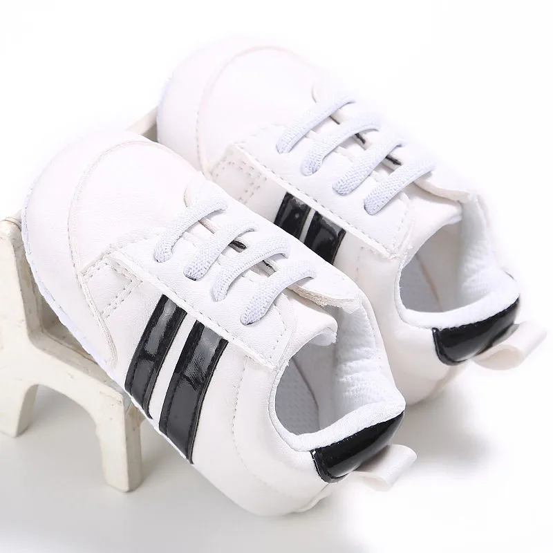 Pudcoco/брендовая мягкая полосатая теннисная обувь для мальчиков; обувь для маленьких девочек; 1 год; спортивная обувь для бега; первые ходунки; Bebes; детские кроссовки для малышей - Цвет: 4