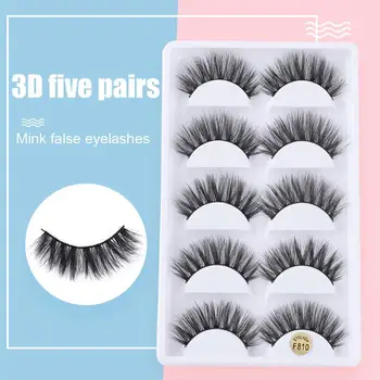 

2020 Fashion 5Pairs 3D Synthetic Hair False Eyelashes Natural/thick Long Eye Lashes Wispy Makeup Beauty Extension Tools