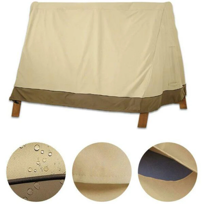 

Open Air Three Seater A-Frame Swing Set Cover Sunscreen UV Protection Waterproof Top Cover Canopy Replacement For Garden Courtya
