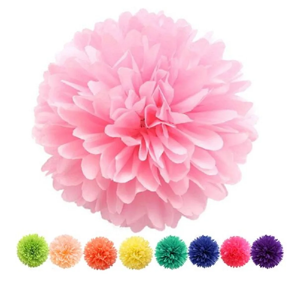 

8" 10" Flower Ball Ornaments Handcrafted Tissue Paper 2022 Novelties Christmas Tree Balls Set Decoration Baubles New Year Wreath