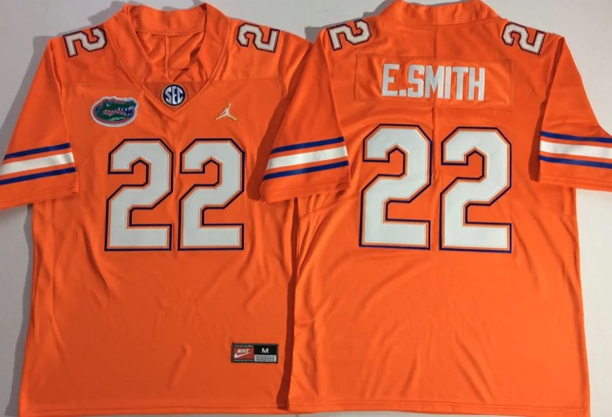 as photo Новинка, высокое качество, все сшитые Джерси Florida#15 TEBOW#22 E. SMITH - Цвет: as photo