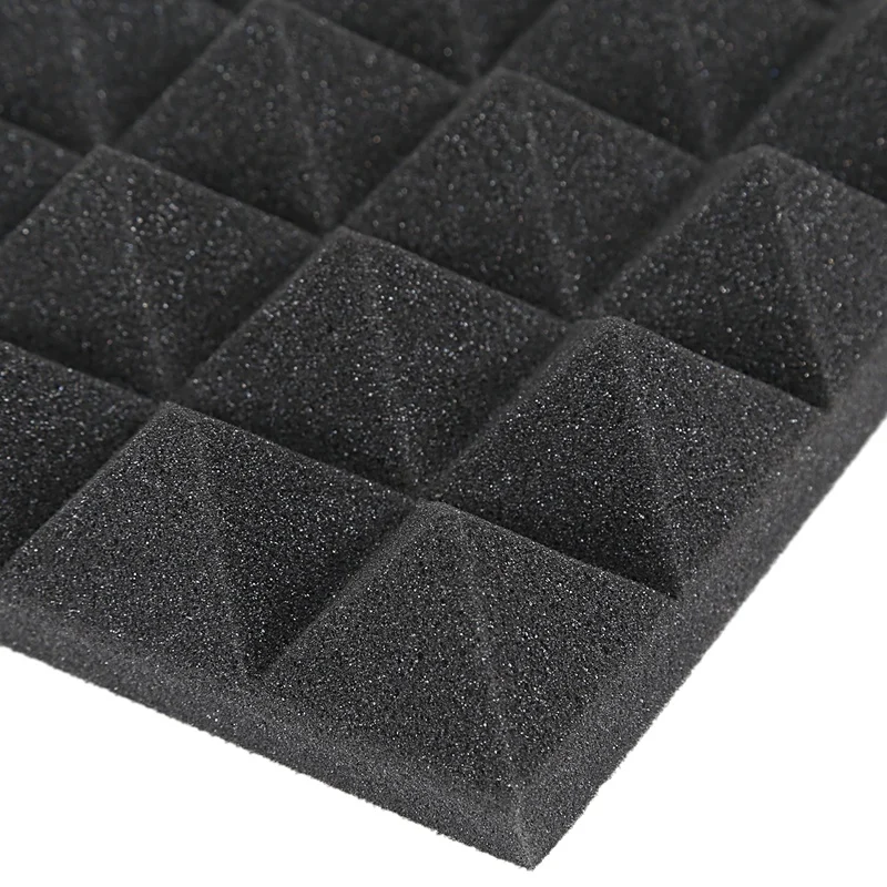 Hot HG-Charcoal Acoustic Foam Tiles Soundproofing Foam Panels Studio Sound Padding 2 x 10 x 10 Inch