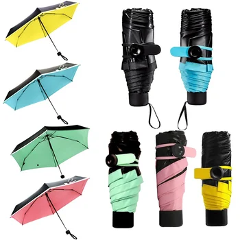 

Mini Umbrella Women Parasol Sunny Rain Pocket Umbrella Sun Small Folding Portable Fashion Parasol For Girls PY