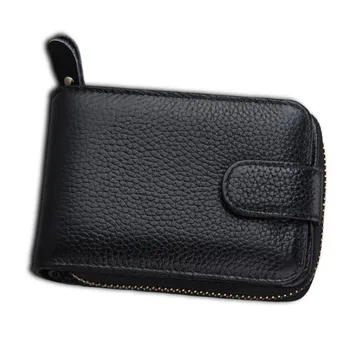 

LKEEP Men's Credit Card Holder Fold Extendable Design High Quality PU Leather Male ID Cards Case Wallet Purse Bag Zipper & Hasp