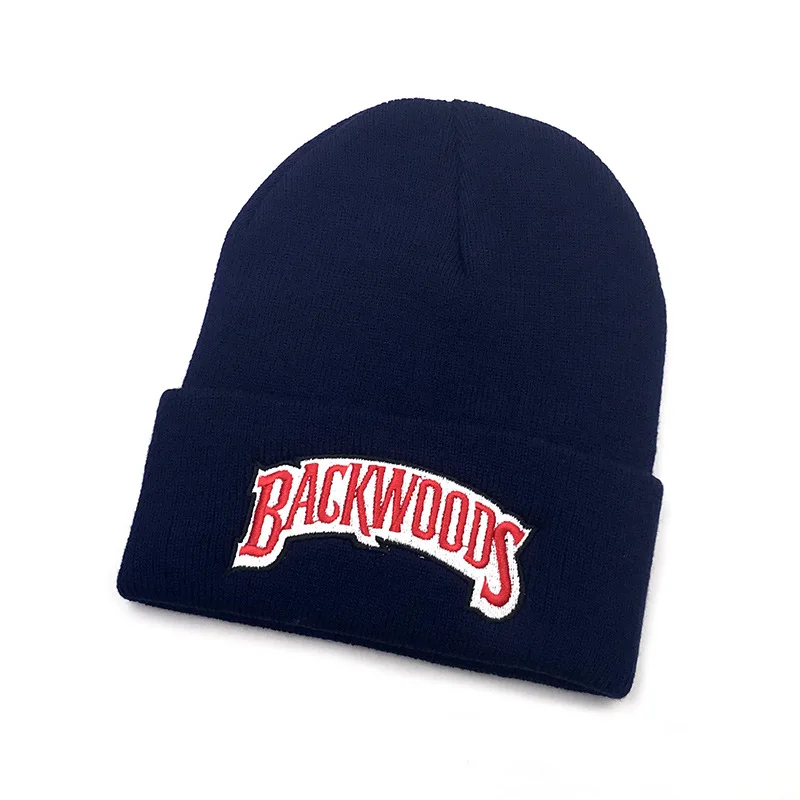 Осенне-зимние высококлассные модные вязаные шапочки для мужчин и женщин, теплые Непродуваемые шапки унисекс W67 - Цвет: Backwoods Navy