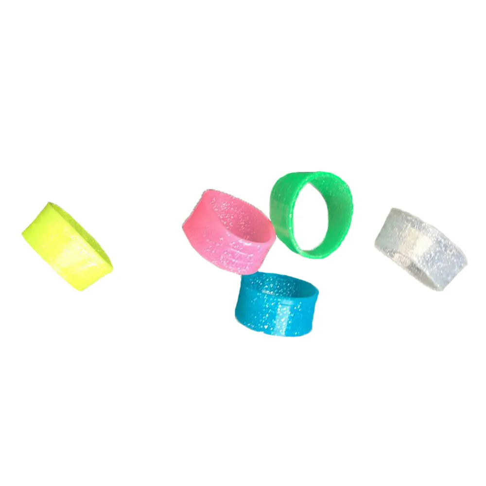 5 pcs tennis racket handles's silicone ring fluorescence color Fixed tennis overgrips random colors