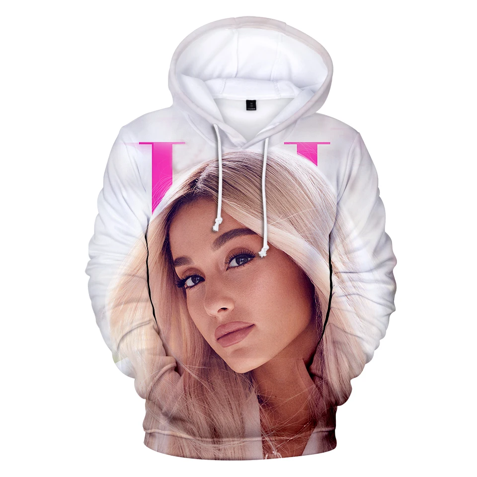 Популярные 3D толстовки Kpop Ariana Grande женские/мужские пуловеры модная уличная одежда