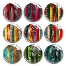 

Handmade Merry Christmas Brush Red Green Stroke Round Photo Glass Cabochons Demo Flat Back DIY Jewelry Making Findings Accessory