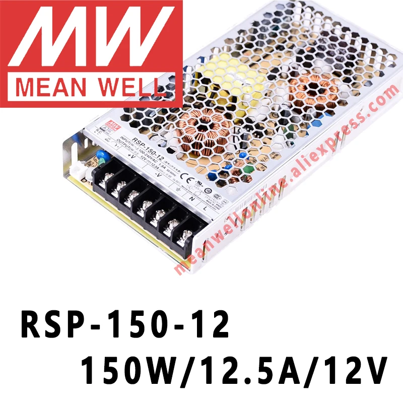 Бренд Mean Well представляет RSP-150 серии meanwell(5В/12В/15 V/24 V/48VDC 150 ватт один Выход с PFC Функция Питание Интернет-магазин
