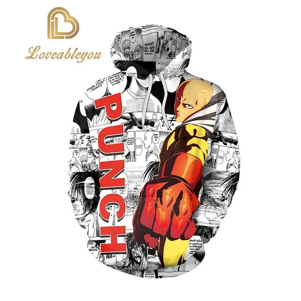 

NEW Anime Costumes ONE PUNCH-MAN Hoodie Pullover Men Clothes Hooded HCouple Clothing Oodie Cosplay Costume Tops
