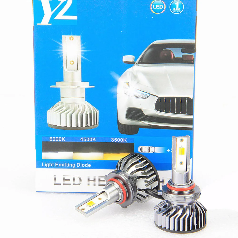 

50 sets dual color 6000k+3000k Car Headlight CSP H4 LED H7 H1 H3 H8 H11 9005 9006 Car Auto Headlamp Led Lights For Car