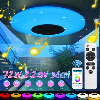 

Music RGB Led Ceiling Light Dimmable Starlight led light APP bluetooth Ceiling Lamp Remote Control Indoor Lighting 72W 36W 18W