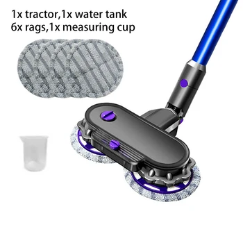 

9PCS/SET 1*Mop Head+6*Mop Cloth For Dyson V7 V8 V10 V11 Vacuum Cleaner Parts Removable Water Tank Powerful Drive Engine