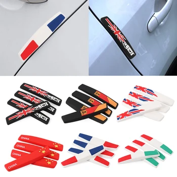 

4Pcs/Set Flag Car Door Edge Guard Strip Anti-collision Stickers Car Body Antiscratch Protector Exterior Decor Car Accessories