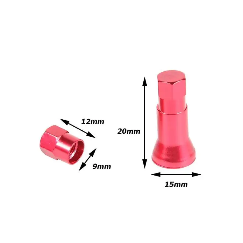 4pcs Tire Valve Caps Car Truck Tire Wheel Tyre Valve Stem Hex Caps with Sleeves Covers Left Right Front Rear Auto Accessories