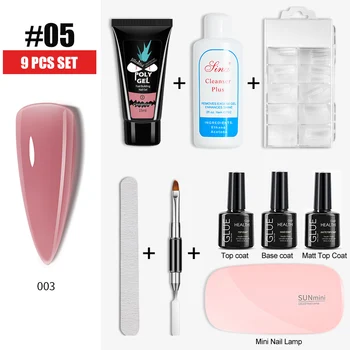 

ROHWXY Polish Gel Nail Kit For Gel Extension Poly Nail Gel Kit For Nail Art Design Tools UV Soak Off Builder Gel Set For Manicur