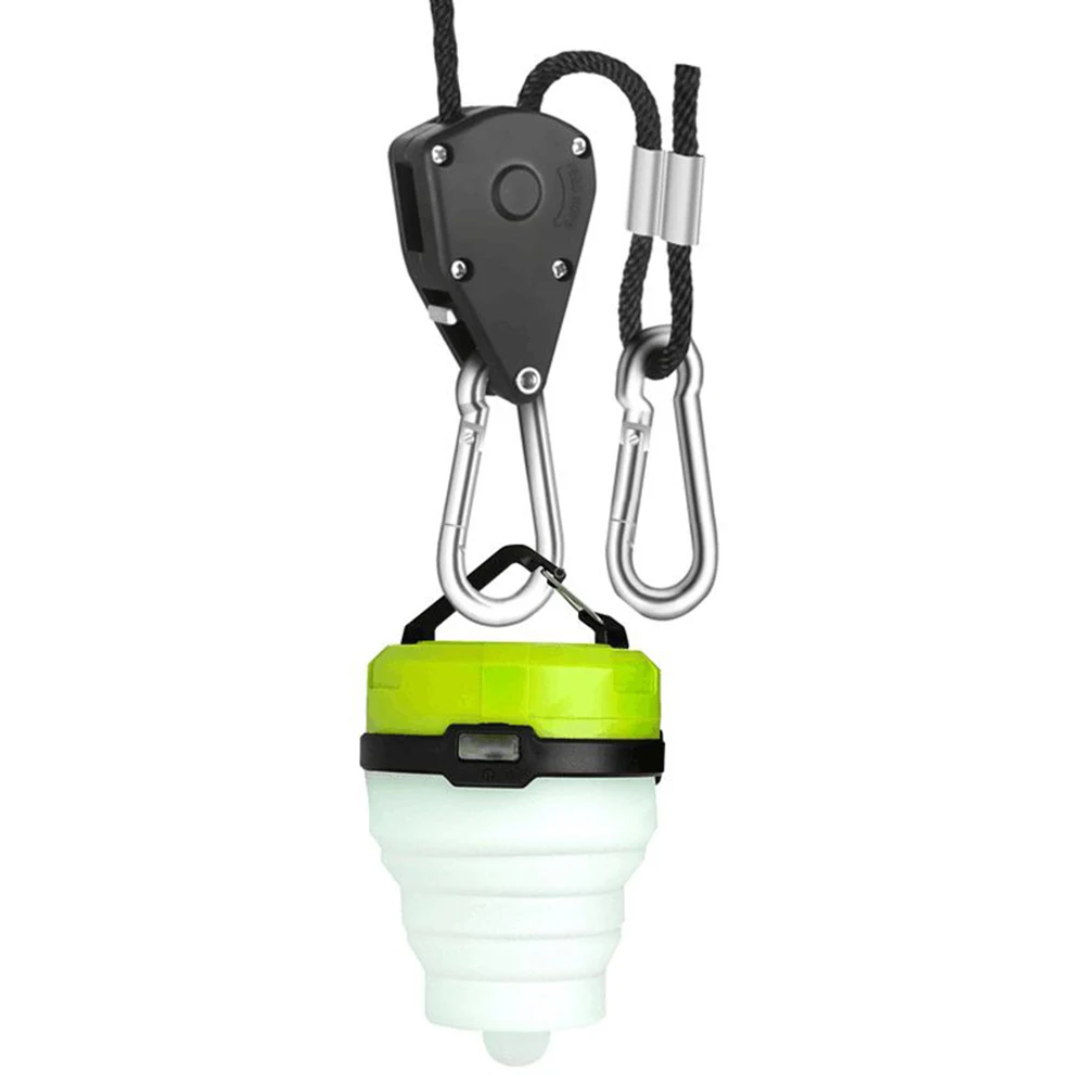 2Pcs Camping Hiking Pulley 1/8&quot Rope Ratchet Hanger Outdoor Tools EDC Survival Equipment Tent Light Hanging Hook | Спорт и