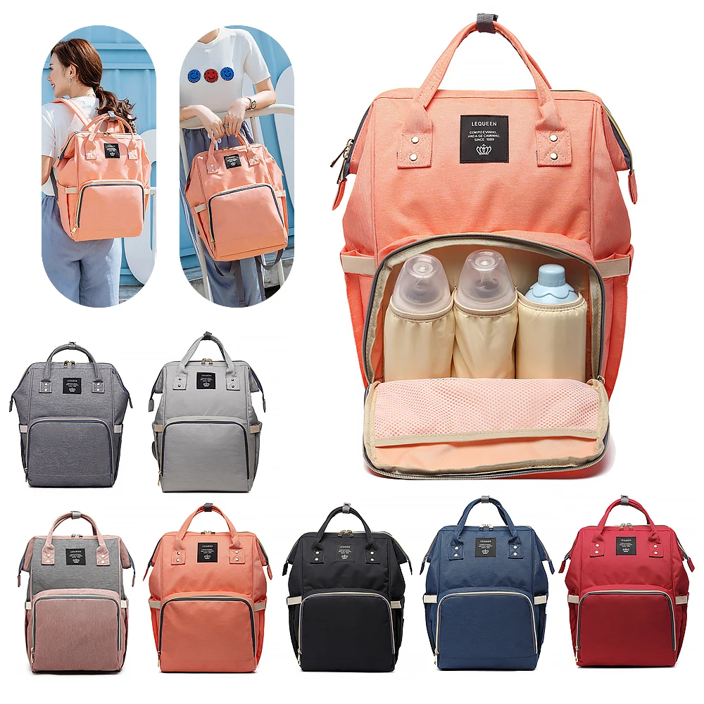 

Mommy Bag Large Capacity Upgraded Waterproof Fashion Shoulder Bag Backpack Multifunctional Outgoing Bag For Pregnant Women