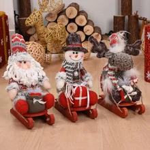 Рождественские украшения для дома Новогодний подарок Санты Санта Клаус Снеговик искусственные фигурки Decoracion Navidad Adornos De Navidad