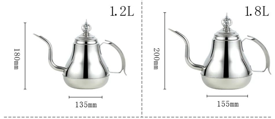 GUNOT 1.2L/1.8L Турецкий кофейник Волшебная Корона, чайник для кофе, прочный чайник из нержавеющей стали Moka, чайник с ситечком