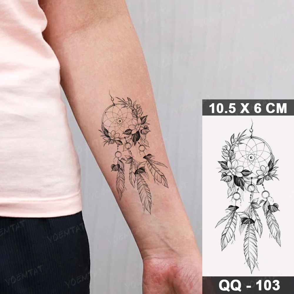 Tatouage Plume Oiseaux Qui S envolent Autocollant De Tatouage Temporaire Étanche, Plume, Couronne D'ailes,  Tatouage D'oiseau Noir, Bras, Poignet, Faux Tatouage Homme Femme Enfant,  Paillettes, Tato Art - Temporaire Tatouages - AliExpress