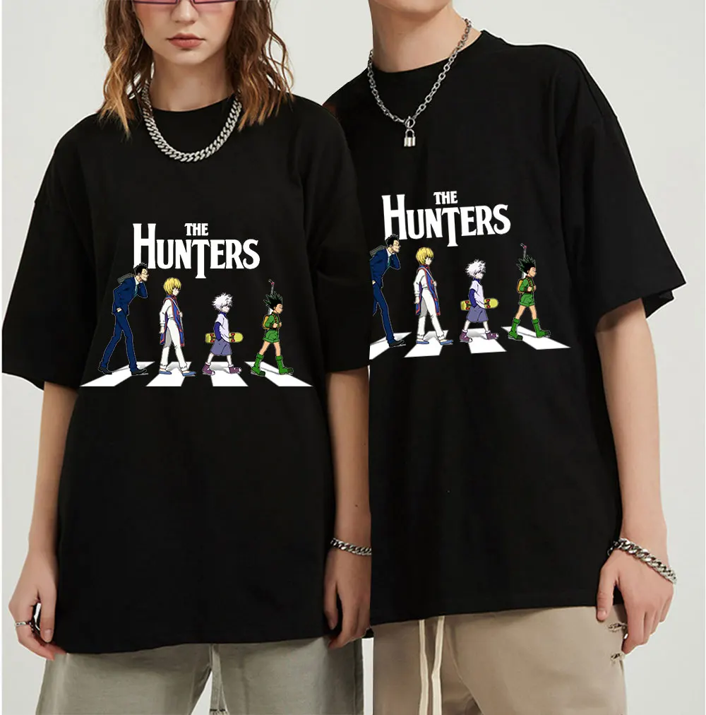 Футболка унисекс с коротким рукавом топ японским аниме Hunter X Leorio PaladiKnight Kurapika Killua