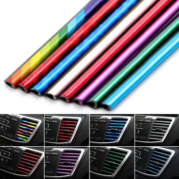 

10 Pcs Car Accessories AUTO Colorful Air Conditioner Air Outlet Decoration Strip
