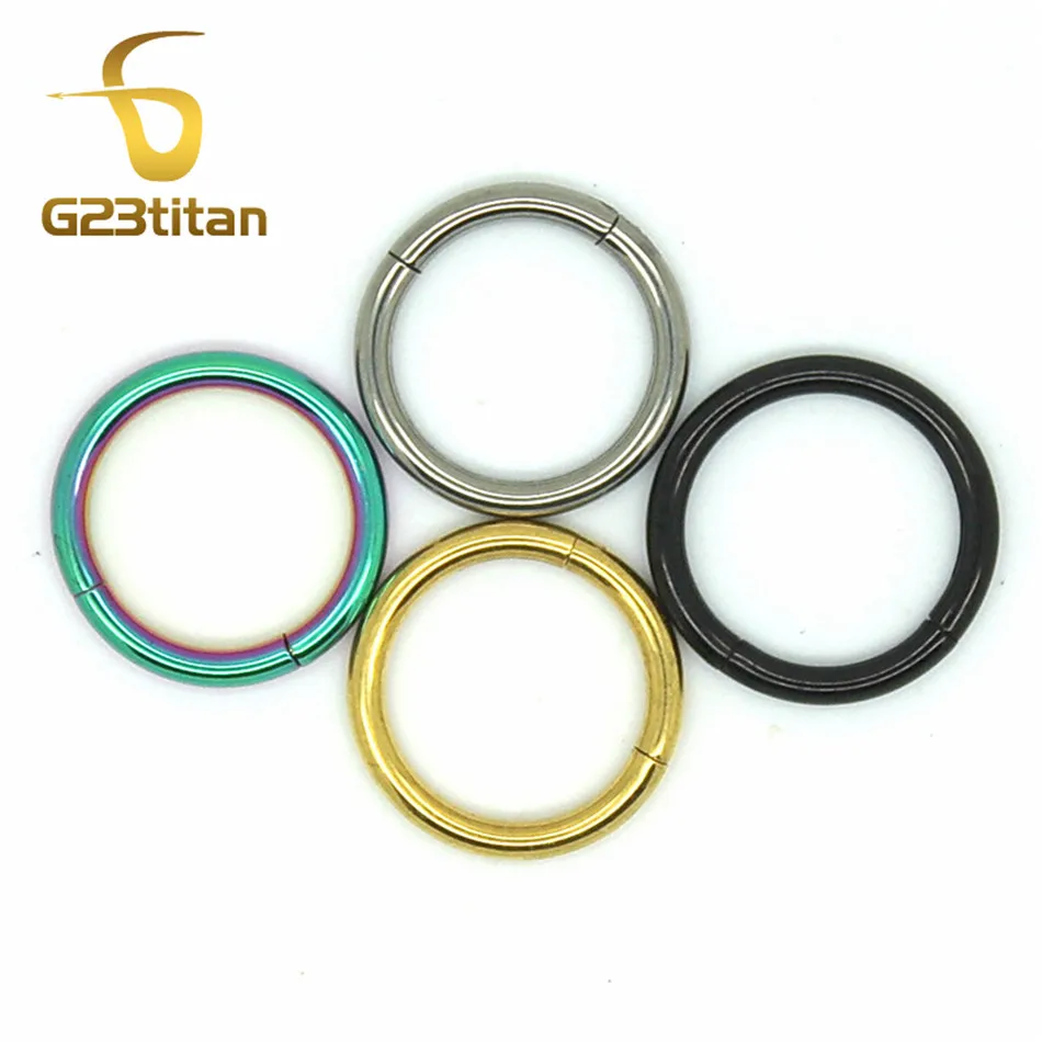 G23titan G23 титановые универсальные кольца для ушей, не Спиральные серьги, пирсинг, ювелирные изделия для тела, 4 цвета на выбор
