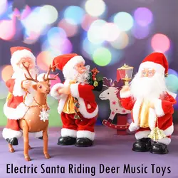 Креативный Электрический Санта-Клаус, олень, музыкальные игрушки, Санта-Клаус, олень, кукла, игрушки, Рождественский подарок для детей