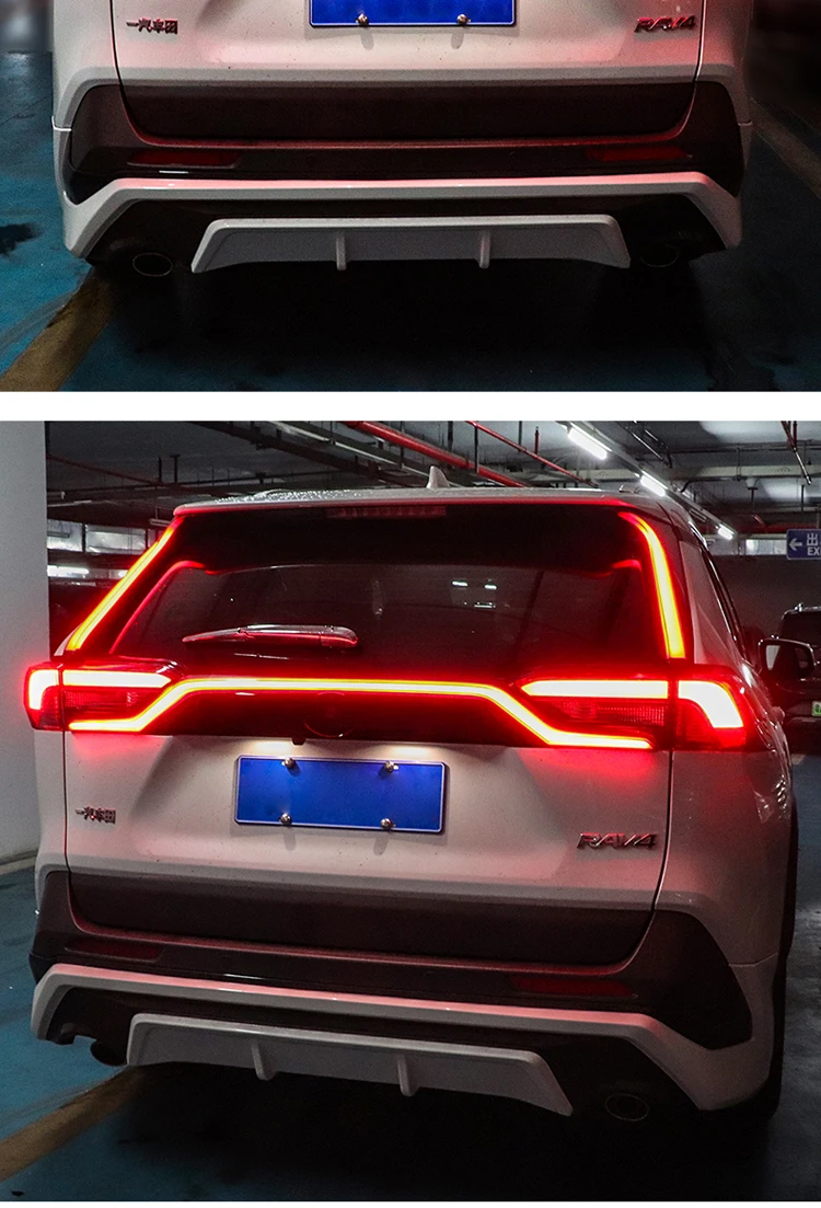 car bumper tail light RAV4 taillight RAV 4   2020~2021y LED car accessories Taillamp rav4 rear light fog