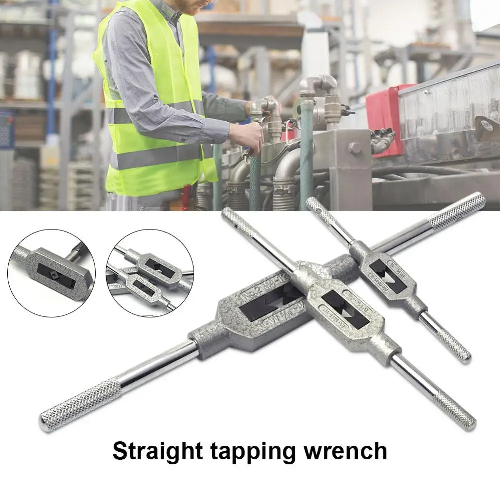 

Hot Adjustable Hand Tap Faucet Holder Metric Thread Handle Touching Reamer Tool Accessories for Faucets and Die Set PLD