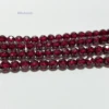 Natural AAA Brazil Red Garnet 4mm Faceted Round Beads Shinny Stone For Jewelry Making DIY Bracelet Necklace Strand Woman 5