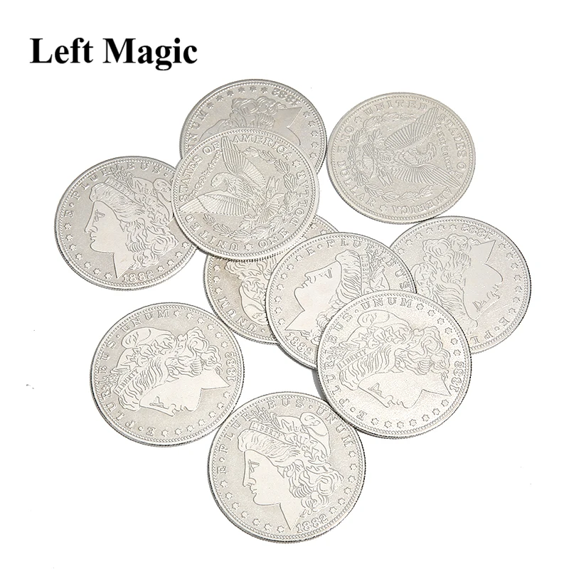 Magic Trick Toy Magic Tricks Toy Magic Props Toy Magic Tricks Props Magic Trick Props Magic Show Props 5 Pcs Palming Coins (Morgan Version) Magic Tricks Super Thin Magia Coin Close Up Street Illusion Accessories Gimmick Prop Comedy