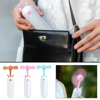

Bamboo Dragonfly Fan 2019 Portable Folding Fan Cute Mini Fan Travel Lovely Pocket Fan Wind USB Rechargeable Summer