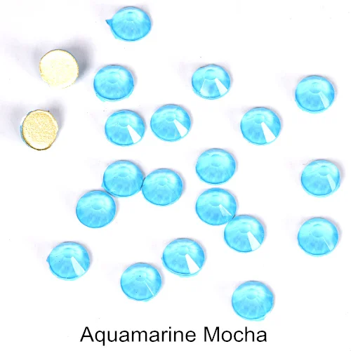 Aquamarine Mocha 144 шт SS20 микс мокко цвет не горячей фиксации клей для страз на дизайн ногтей Стразы зеркальная стеклянная СТРАЗА для украшения ногтей B1281 - Цвет: Aquamarine Mocha