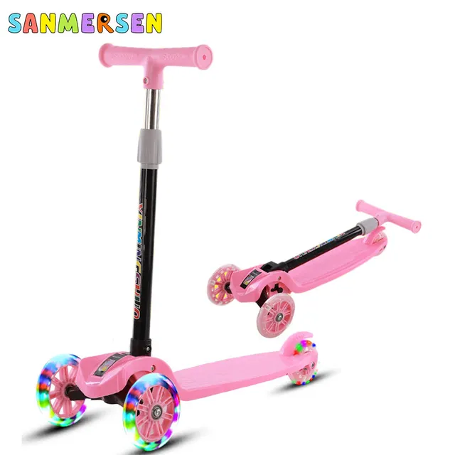 Children Scooter Tricycle Baby Balance Bike Ride On Toys Flash Folding Meter Car Child Walker Toys Indoor Outdoor Toys 1-6 Years 3