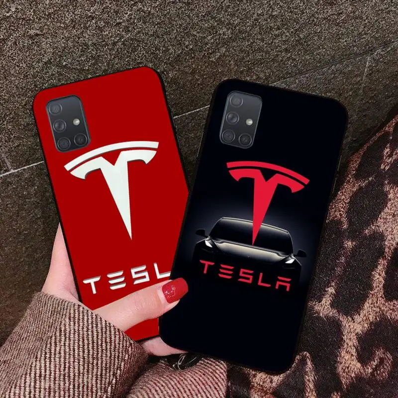 Роскошный чехол для телефона с логотипом TESLA Samsung A10 A20 A30 A40 A50 A70 A80 A71 A91 A51 A6 A8 2018 |
