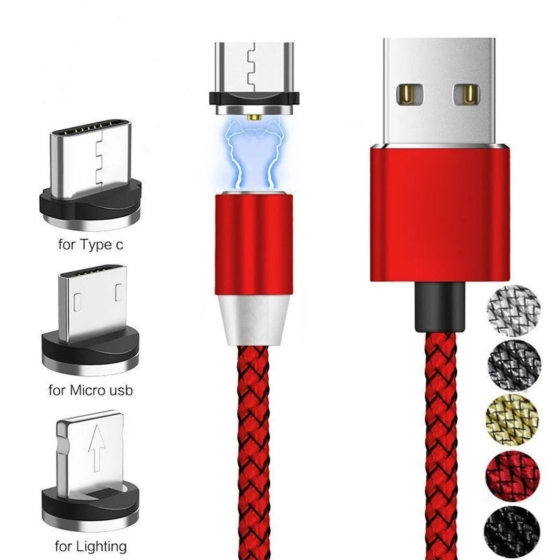 

2.4A Fast Magnetic Charge Cable For XiaoMi Mi A1 A2 8 Lite 9 se RedMi 5A 6A 4A 4X S2 5 Plus Note 5 6 7 Pro USB Cable Charging