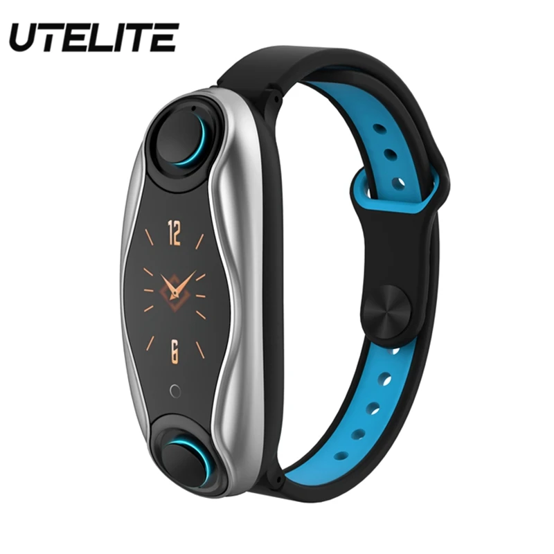 UTELITE T90 фитнес-браслет Bluetooth 5,0 с беспроводными наушниками IP67 водонепроницаемые спортивные Смарт-часы для телефона Android IOS