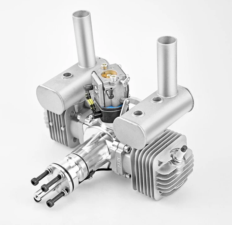 RCGF 60cc двухцилиндровый бензиновый/бензиновый двигатель для RC самолета