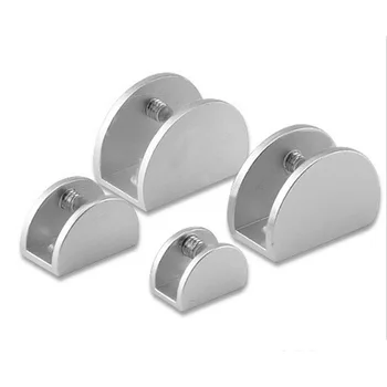 

4Pcs/set High Quality Space Aluminum Glass Clips Adjustable Wall Mounted Glass Shelf Clamp Bracket 5-15mm Glass Holder