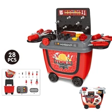 28 шт., детская Инженерная скамейка для ремонта, набор инструментов, игрушка для ролевых игр, классические игрушки, игрушка для ролевых игр, рождественские подарки для детей
